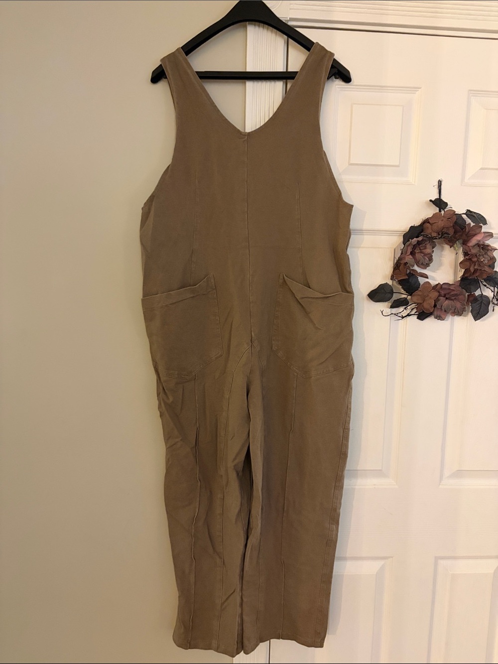 Casual Utility Jumpsuit in Taupe
